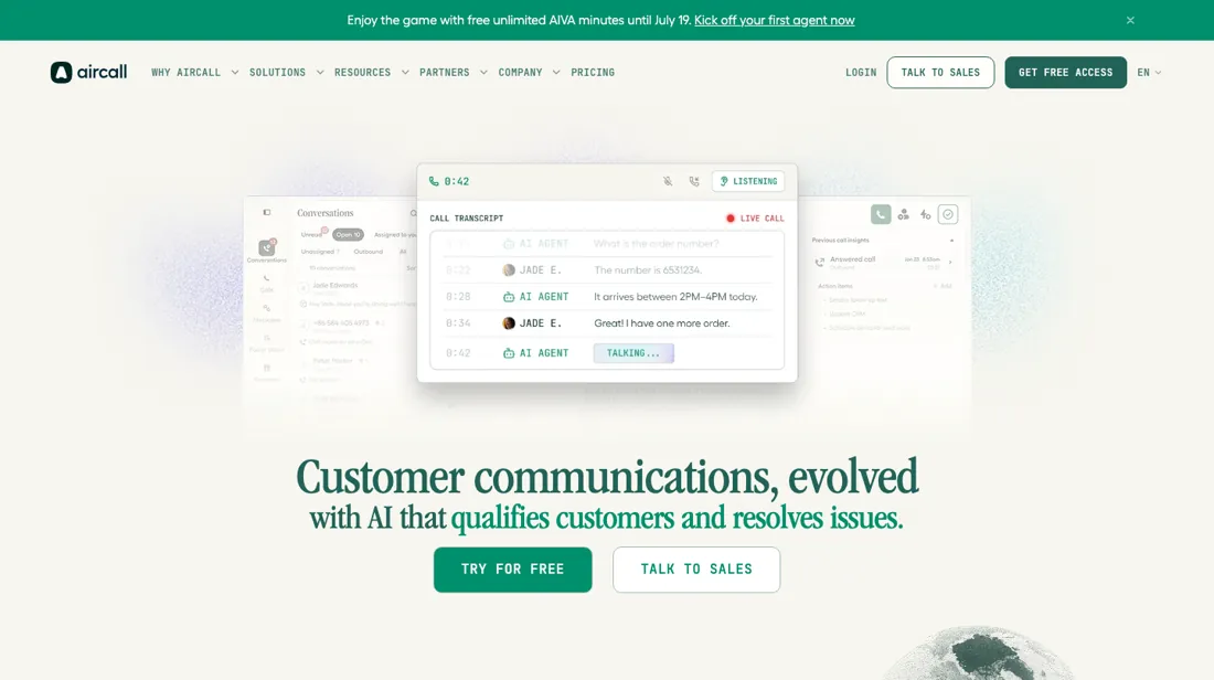 Aircall product