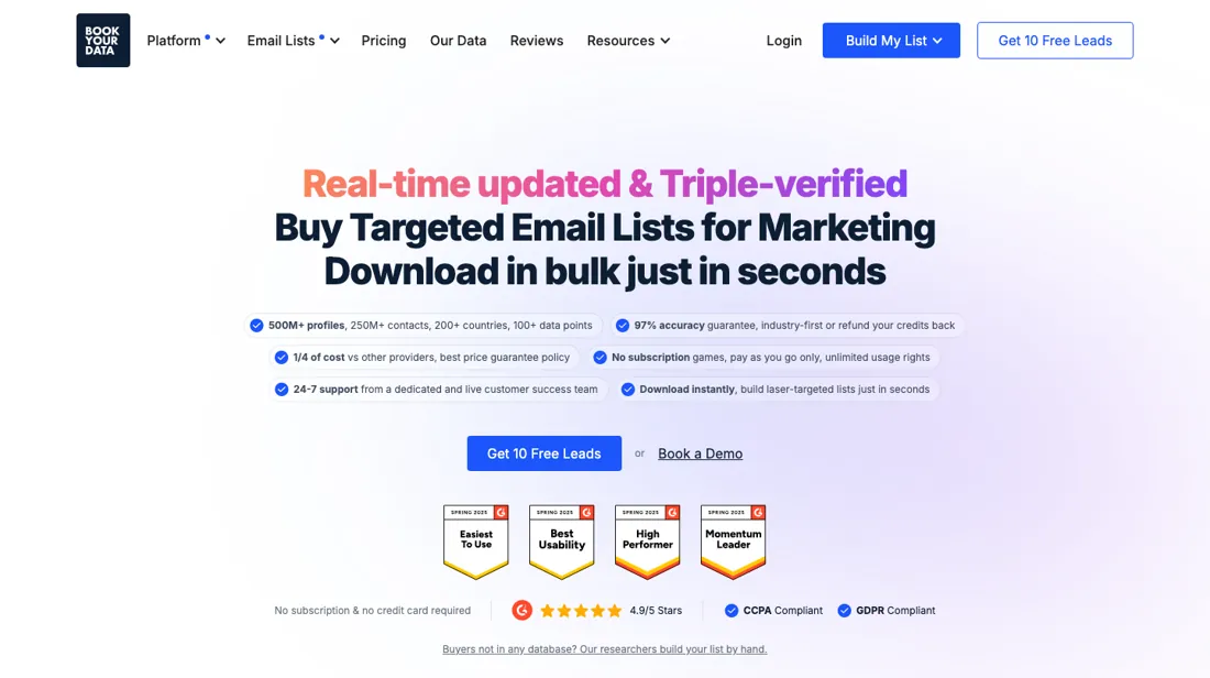 Bookyourdata product