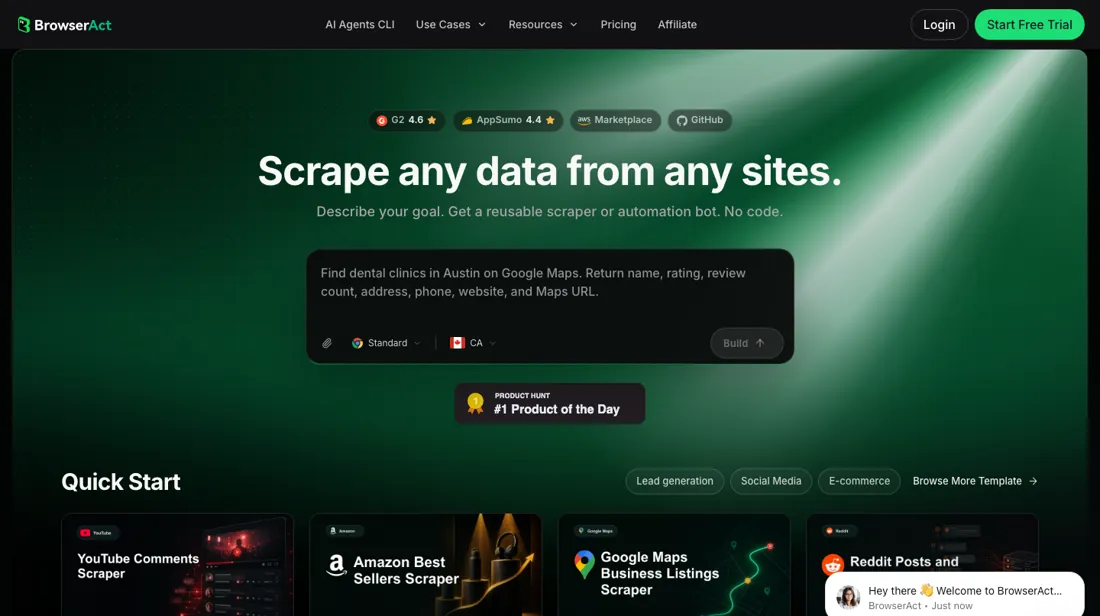 BrowserAct product