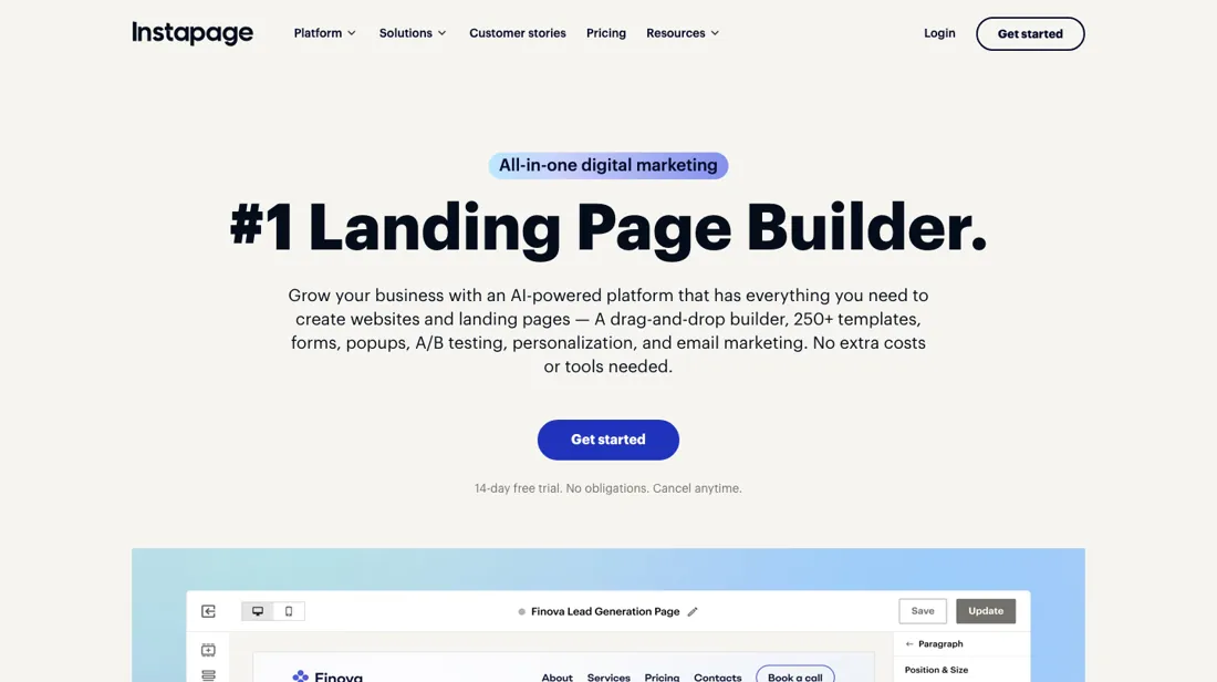 Instapage product