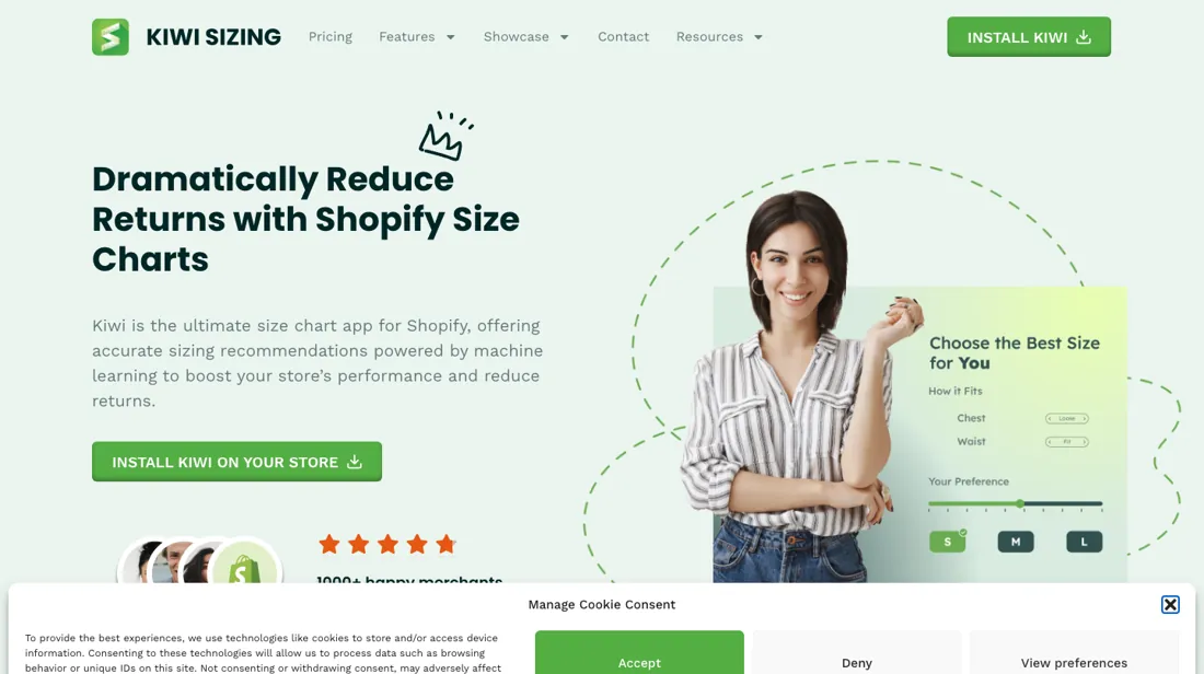Kiwi Sizing product