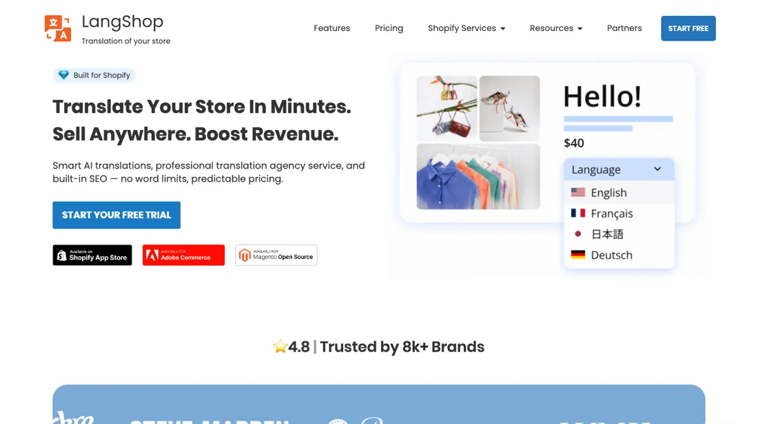 LangShop product