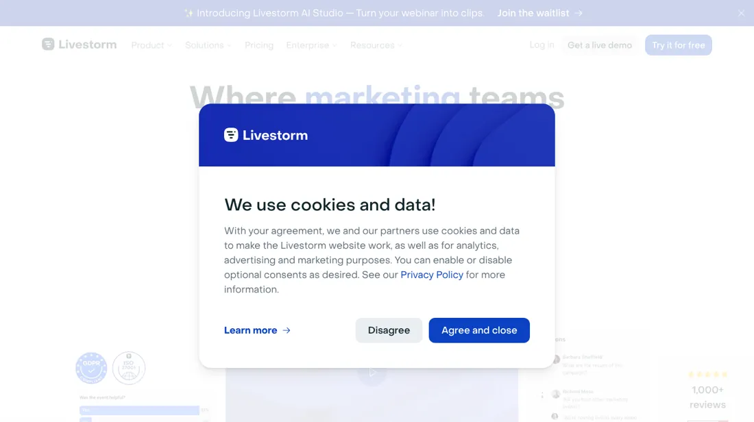Livestorm product