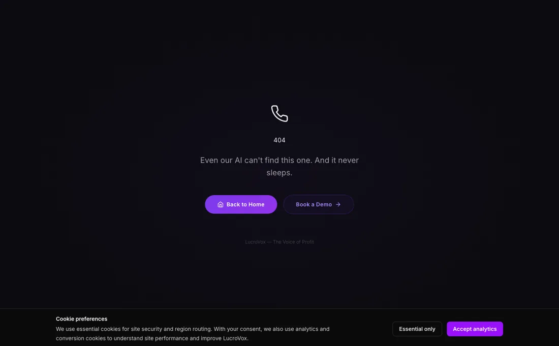 Lucrovox pricing page