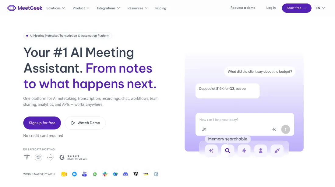 MeetGeek product