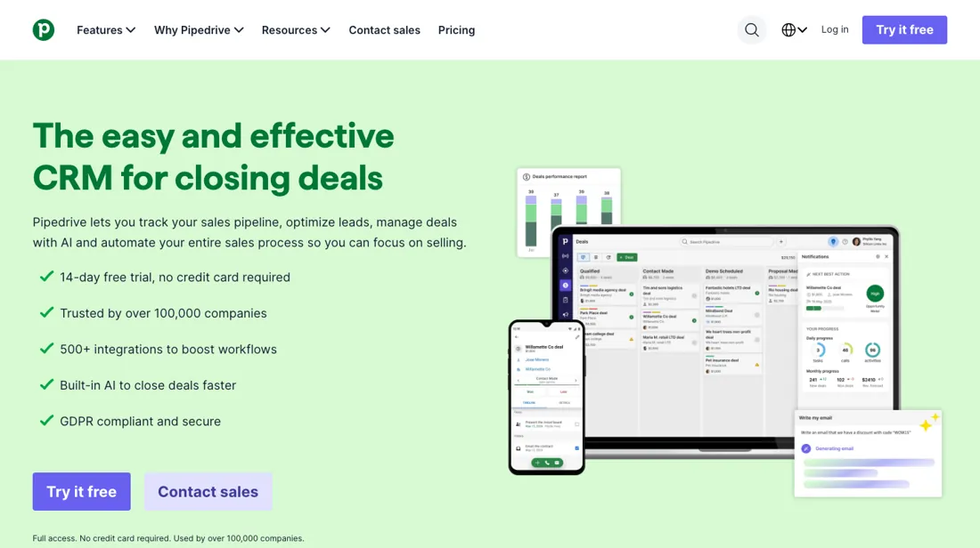 Pipedrive product