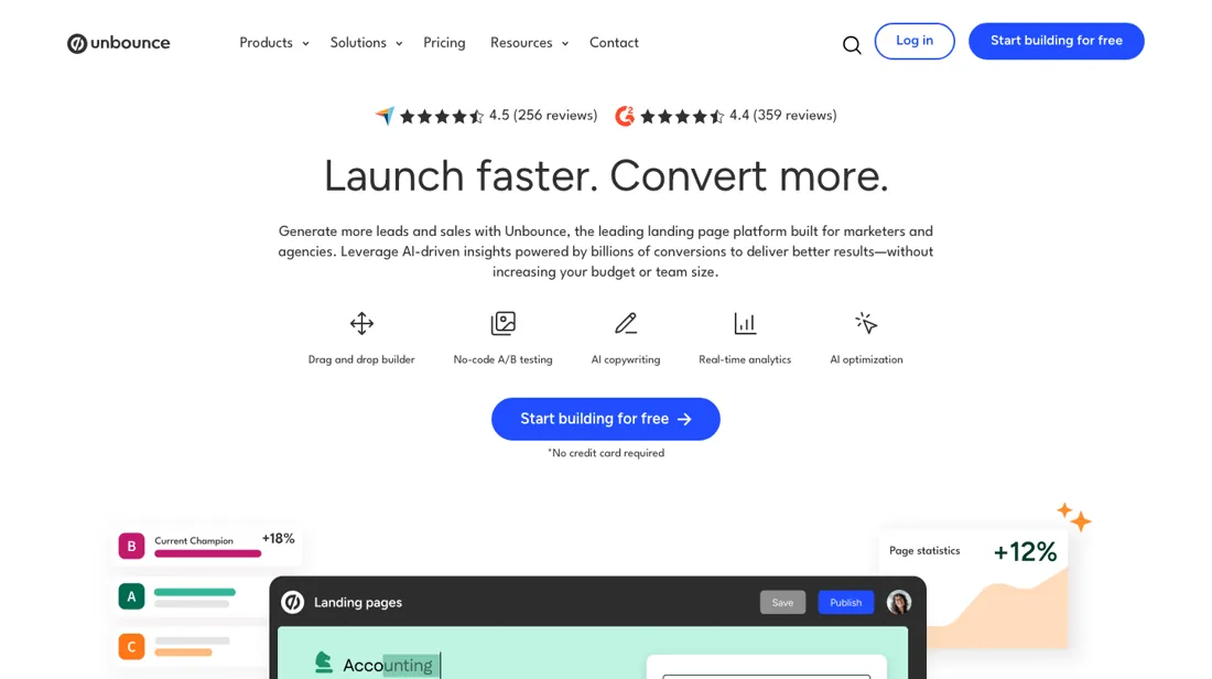 Unbounce product