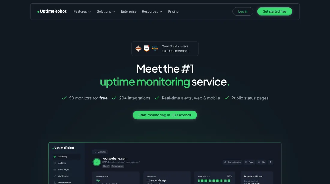 UptimeRobot product