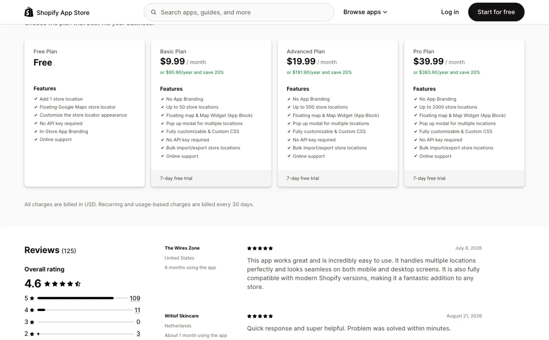 Way pricing page