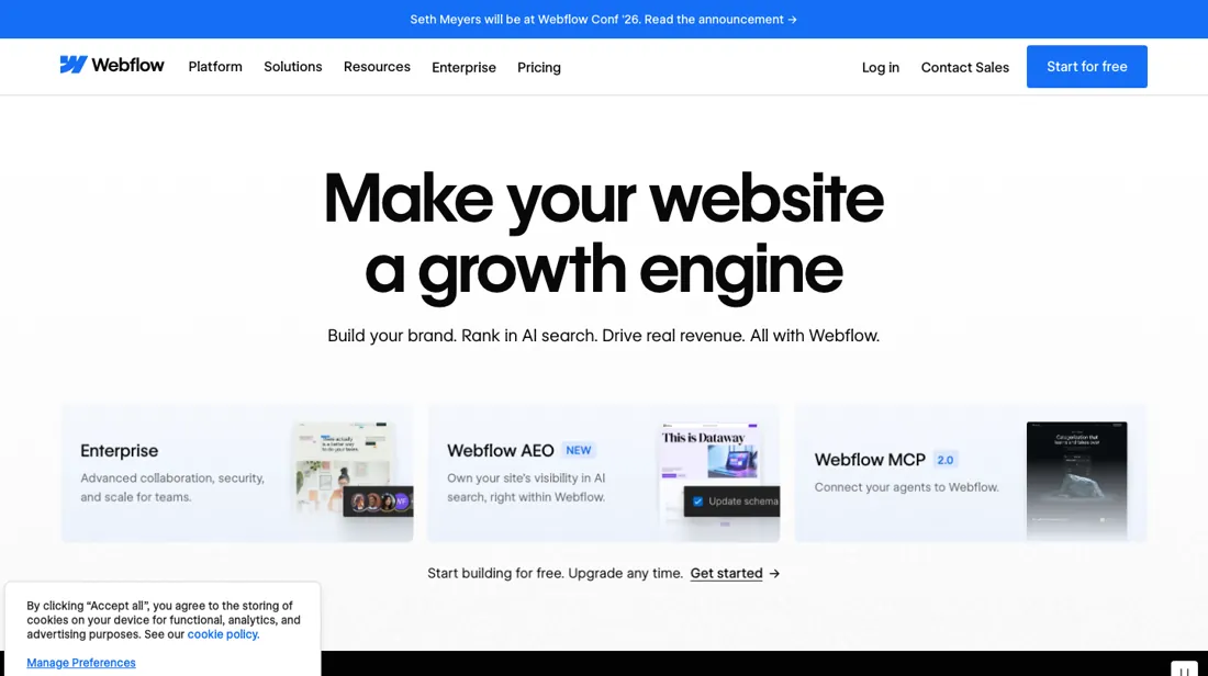 Webflow product