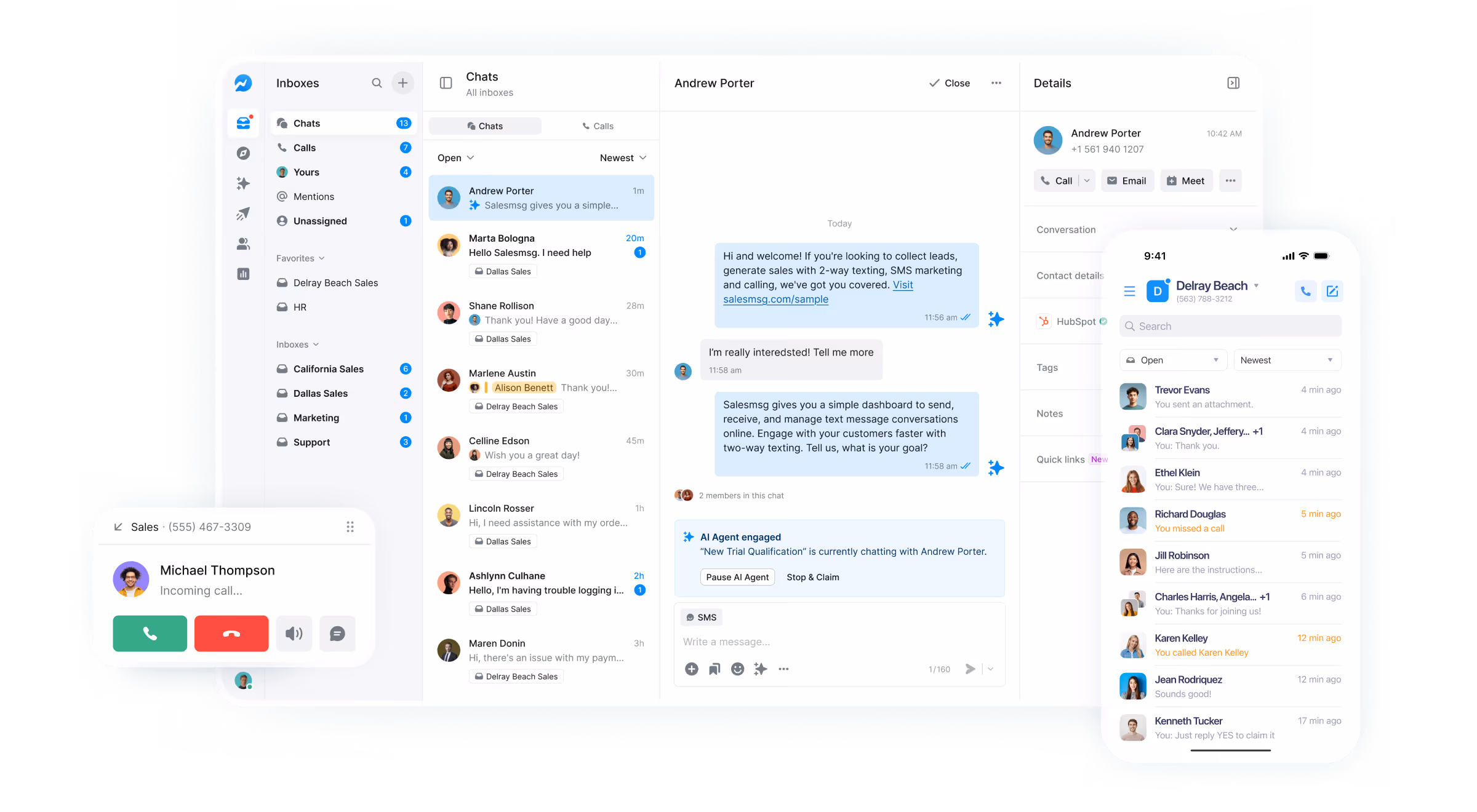 Salesmsg screenshot