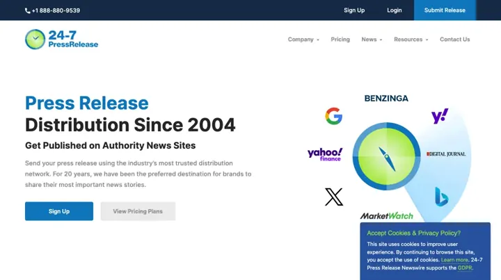 24-7PressRelease product page
