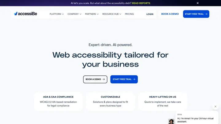 accessiBe product page