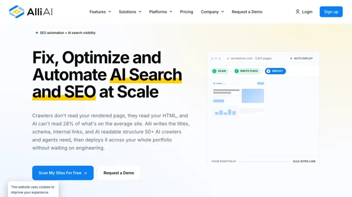 Alli AI product page