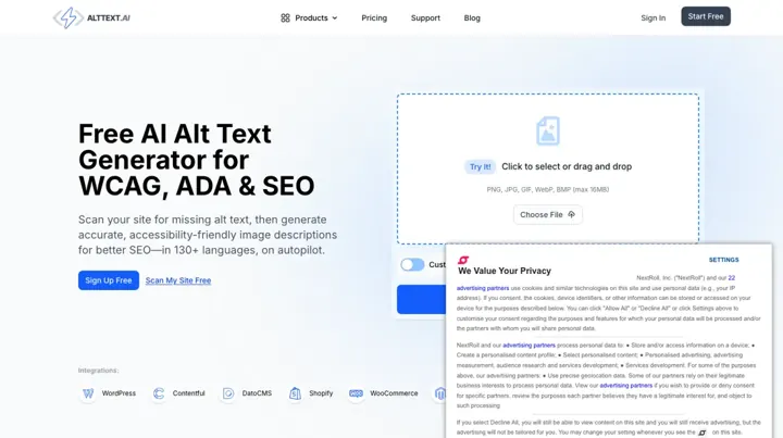 AltText.ai product page