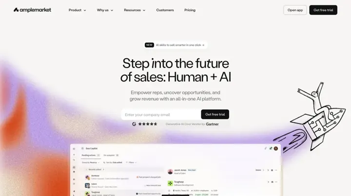 Amplemarket product page