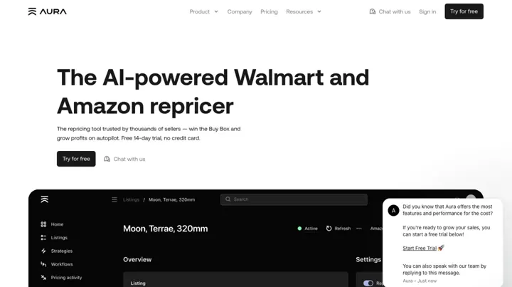 Aura product page