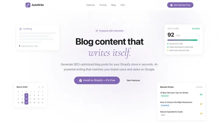 AutoWrite product page