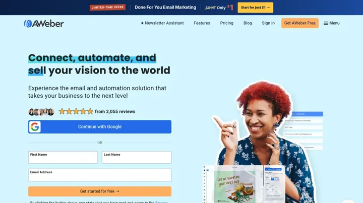 AWeber product page