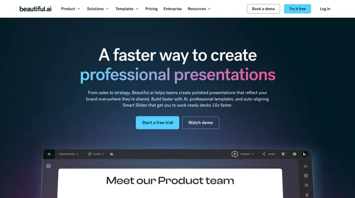 Beautiful.ai product page