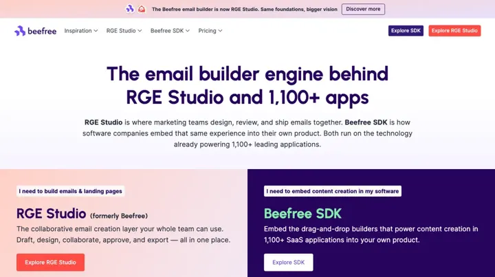 Beefree product page