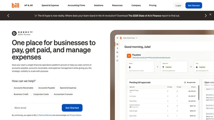 Bill.com product page