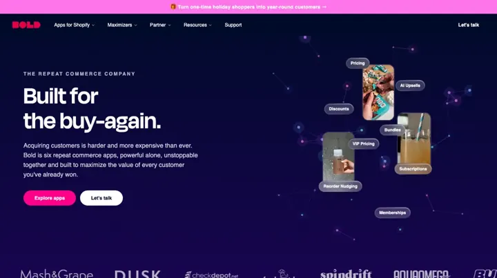 Bold Subscriptions product page