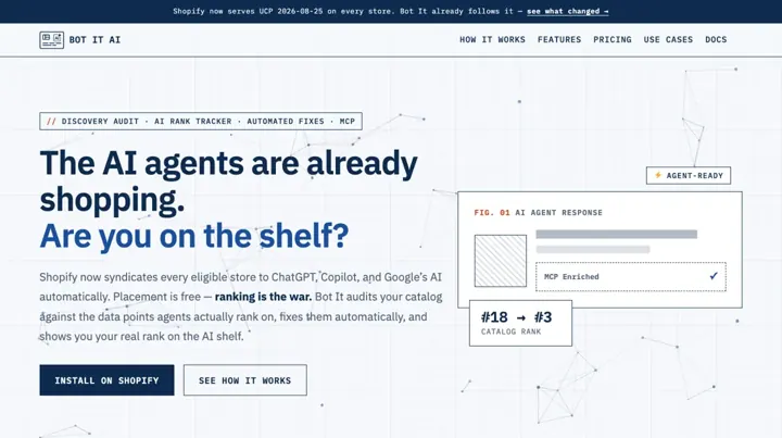 Bot It AI product page