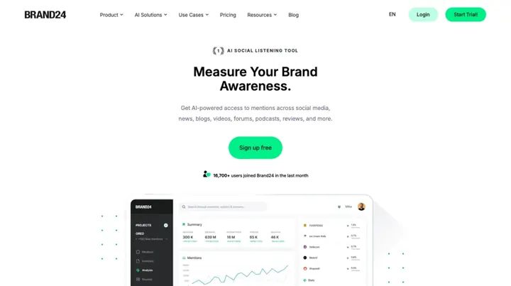 Brand24 product page