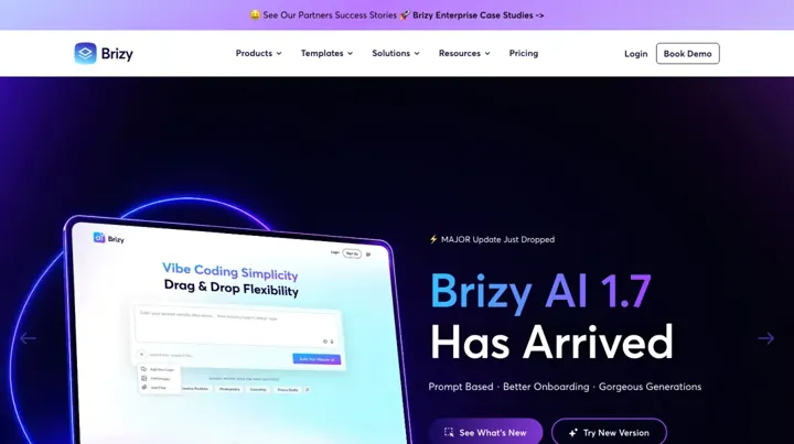Brizy product page