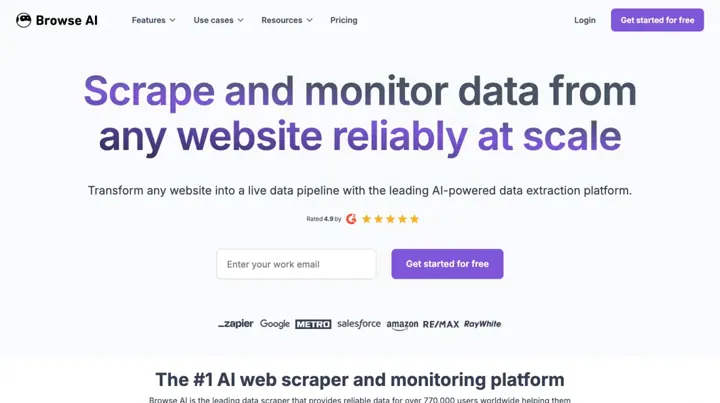 Browse.ai product page