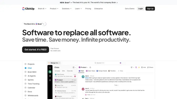 ClickUp product page