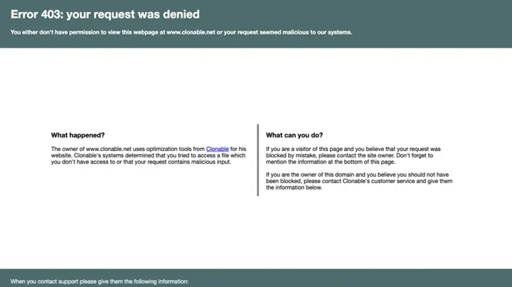 Clonable product page