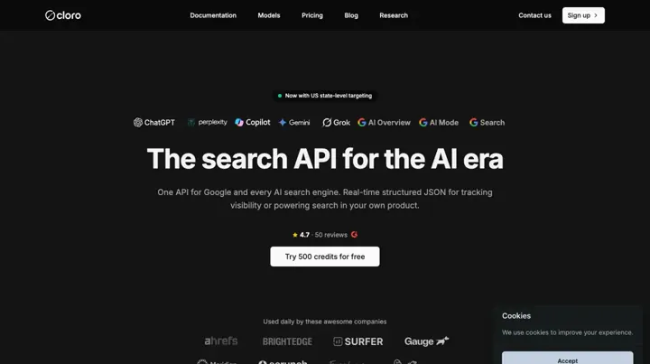 Cloro product page