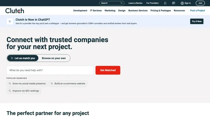 Clutch product page