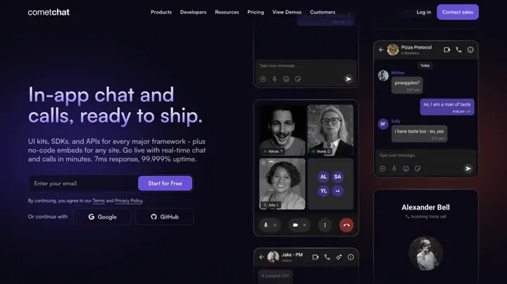 CometChat product page