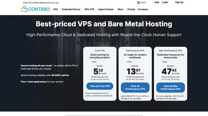 Contabo product page