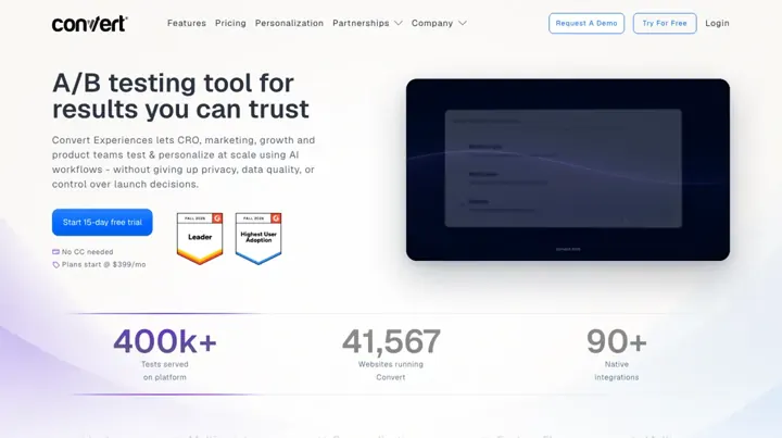 Convert product page