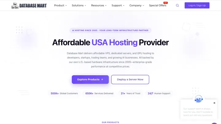 Database Mart product page