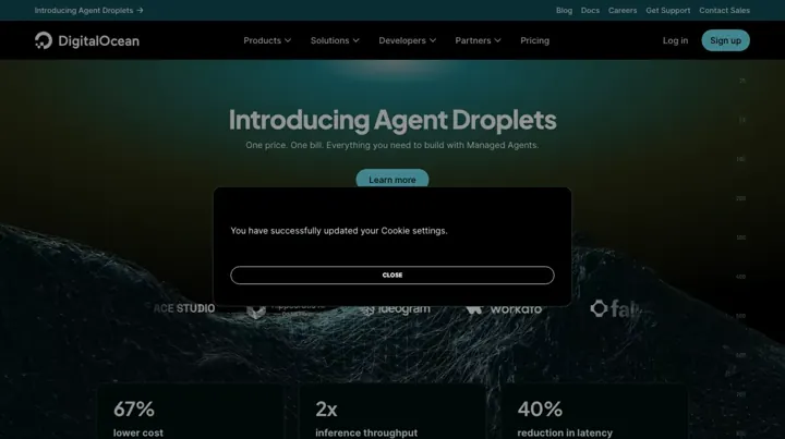 DigitalOcean product page