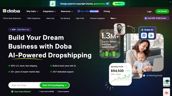 Doba product page