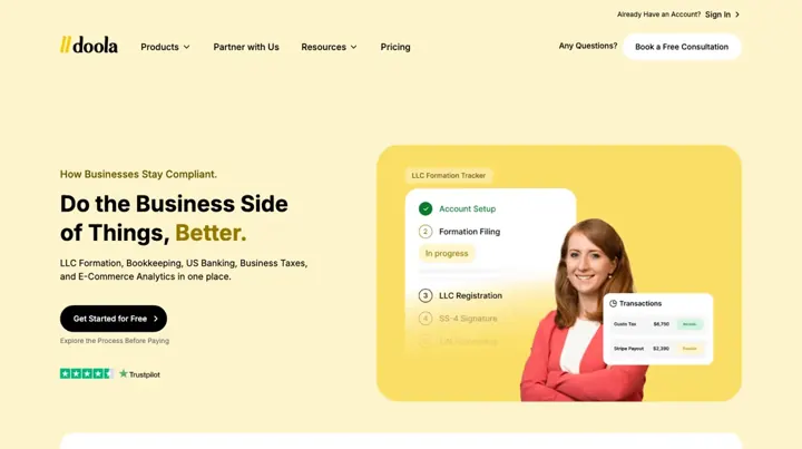 doola product page