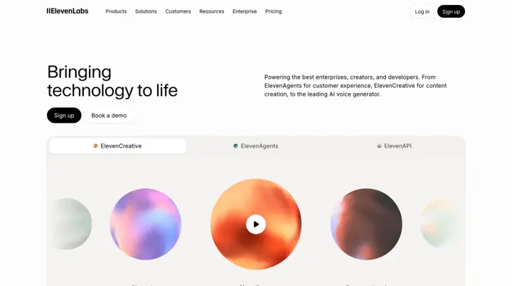 ElevenLabs product page
