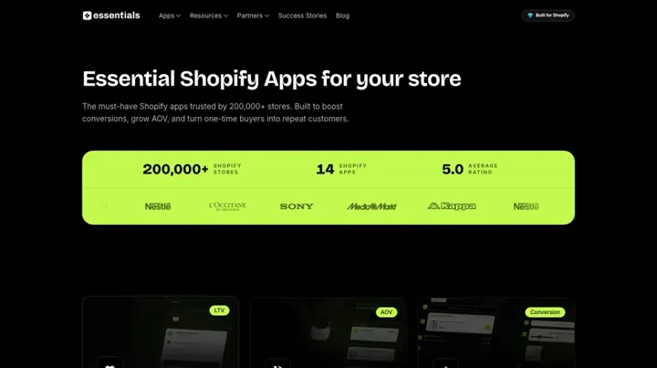 Essential Loyalty product page