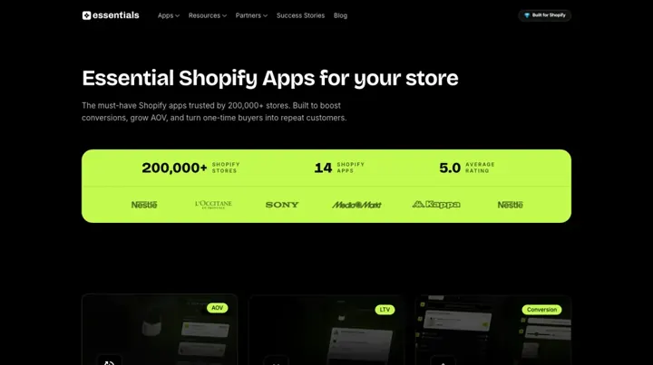 Essential Upsell & Cross Sell product page