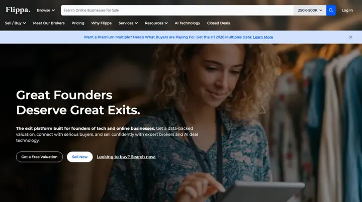Flippa product page