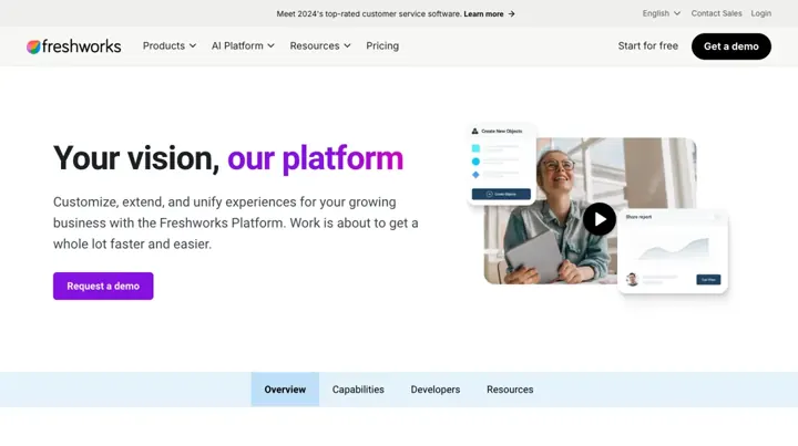 Freshworks product page