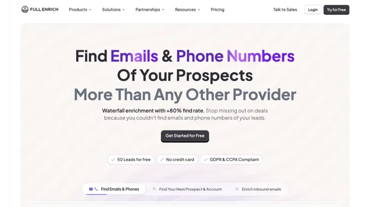 FullEnrich product page