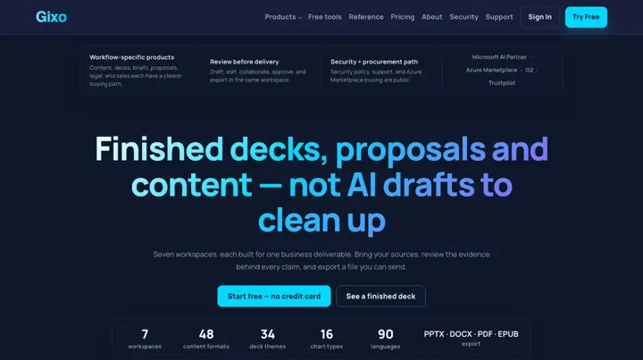Gixo product page