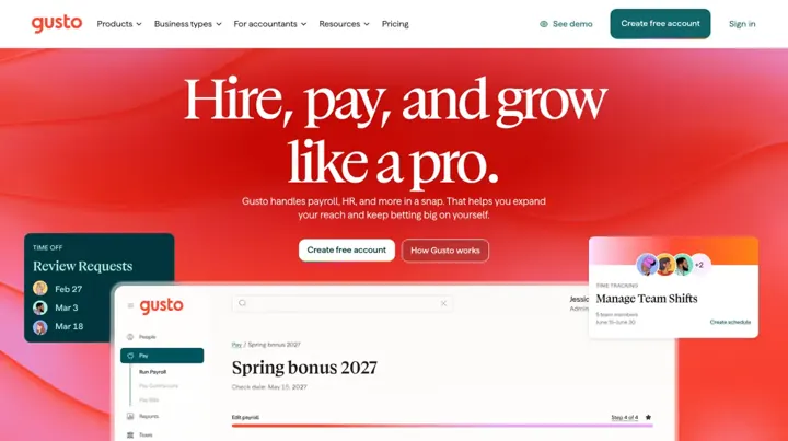 Gusto product page